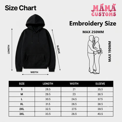 Mama Customs Embroidered Photo Hoodie